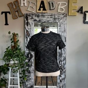 NWT ✵☽Free People☾✵ Short Sleeve Babydoll Tee - Heather Black White Top | Small